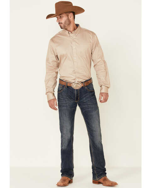 Image #2 - Cody James Core Men's Solid Tan Twill Long Sleeve Western Shirt , , hi-res
