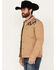 Image #2 - Cody James Men's Southwestern Print Canvas Button-Down Jacket, Tan, hi-res