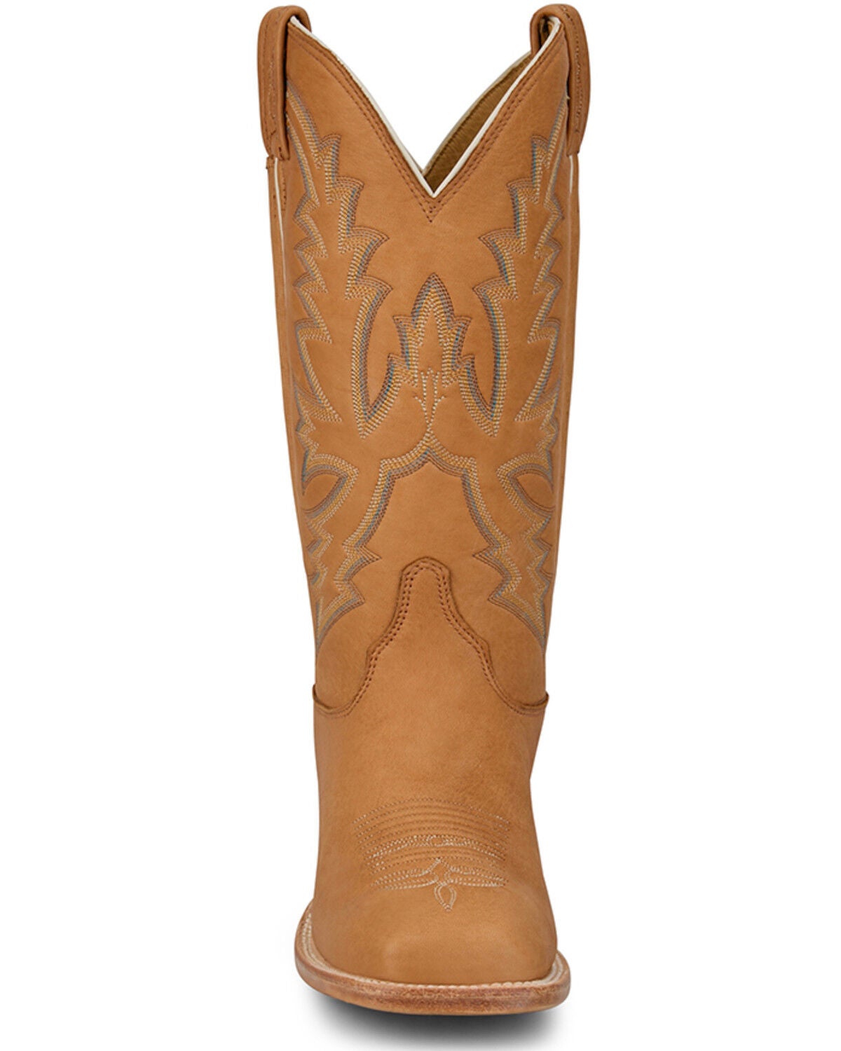 Image #4 - Justin Men's Boston Deerskin Tall Western Boots - Square Toe, Cognac, hi-res
