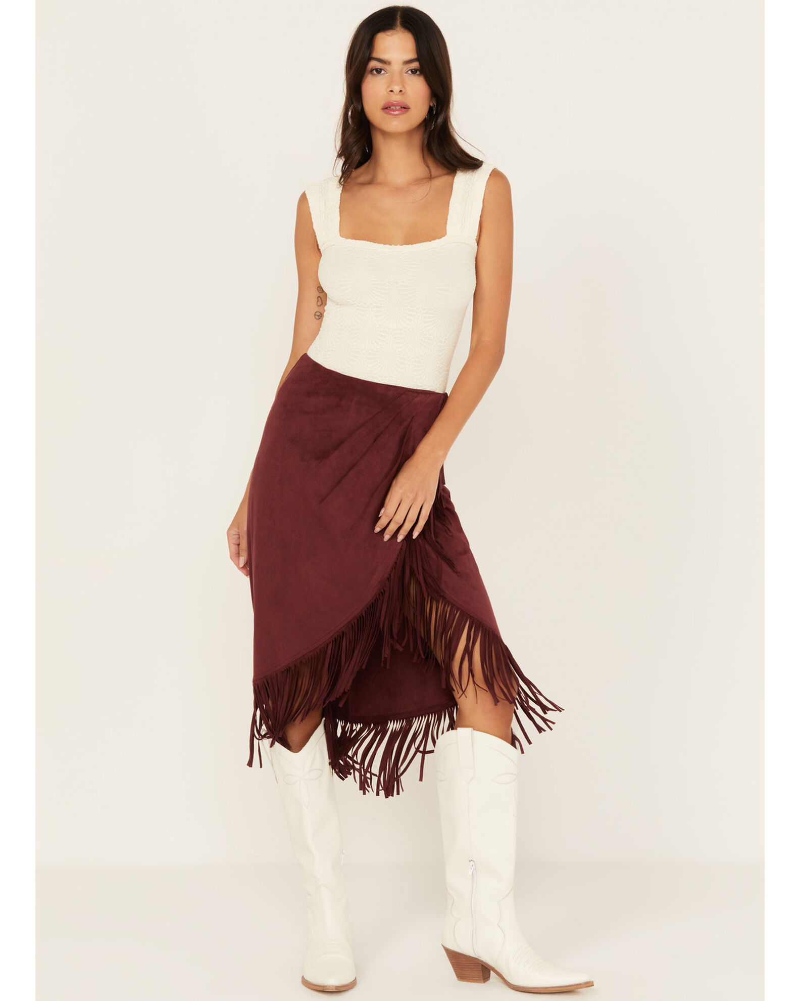 Fringe online skirt brown