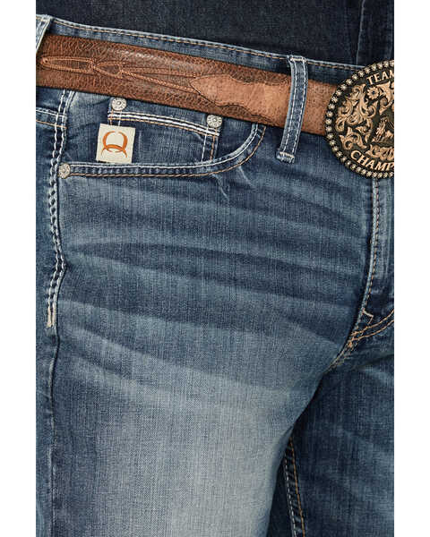 Image #2 - Cinch Men's Grant Medium Stonewash Relaxed Bootcut Performance Stretch Denim Jeans, Indigo, hi-res