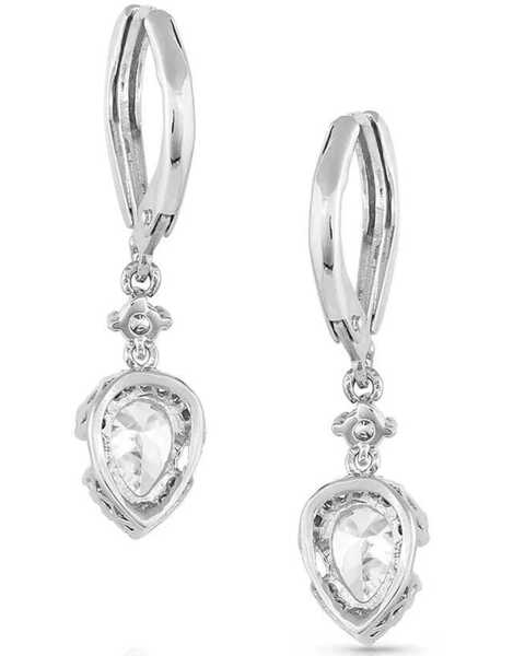 Image #2 - Montana Silversmiths Women's Poised Perfection Crystal Earrings, Silver, hi-res