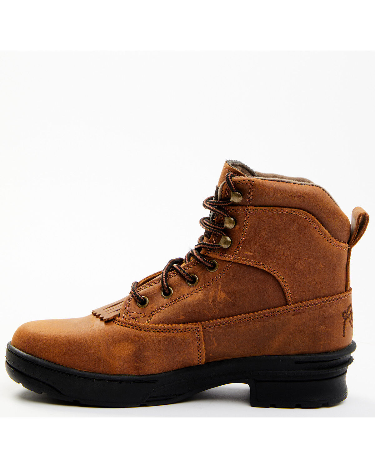 Image #4 - Roper Women's Crossrider Lace-Up HorseShoes - Round Toe, Brown, hi-res