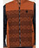 Image #3 - RANK 45® Men's Southwestern Print Color Block Softshell Vest, Brown, hi-res