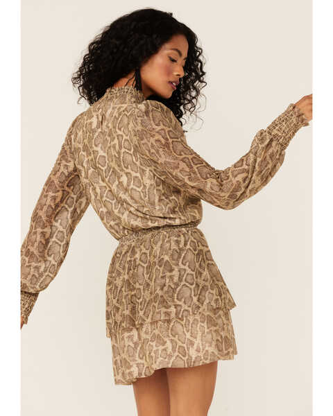 Image #4 - Show Me Your Mumu Women's Glitter Python Russo Ruffle Dress, Multi, hi-res