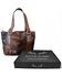 Image #2 - Ranch Junkie Women's Highlands Genuine Cowhide Tote Handbag, Chocolate, hi-res