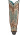 Image #4 - Corral Women's Eagle Overlay Tall Western Boots - Snip Toe, Ivory, hi-res