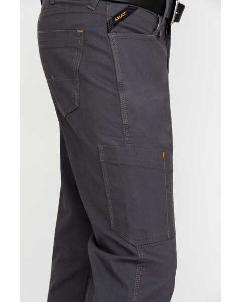 Ariat Men's Gray Rebar M4 Made Tough Durastretch Straight Leg Work Pants - Big , Grey, hi-res