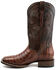 El Dorado Men's Waxy Cowboy Caiman Belly Exotic Western Boots - Broad Square Toe , Bronze, hi-res