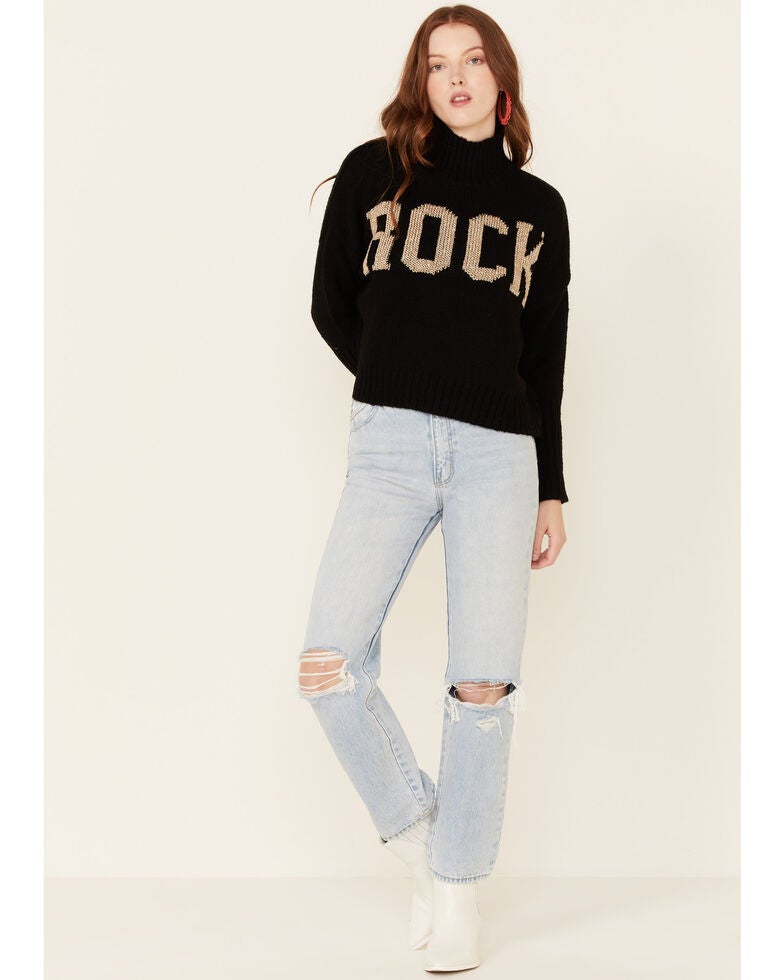 Elan Women S Rock Love Mock Neck Sweater Country Outfitter