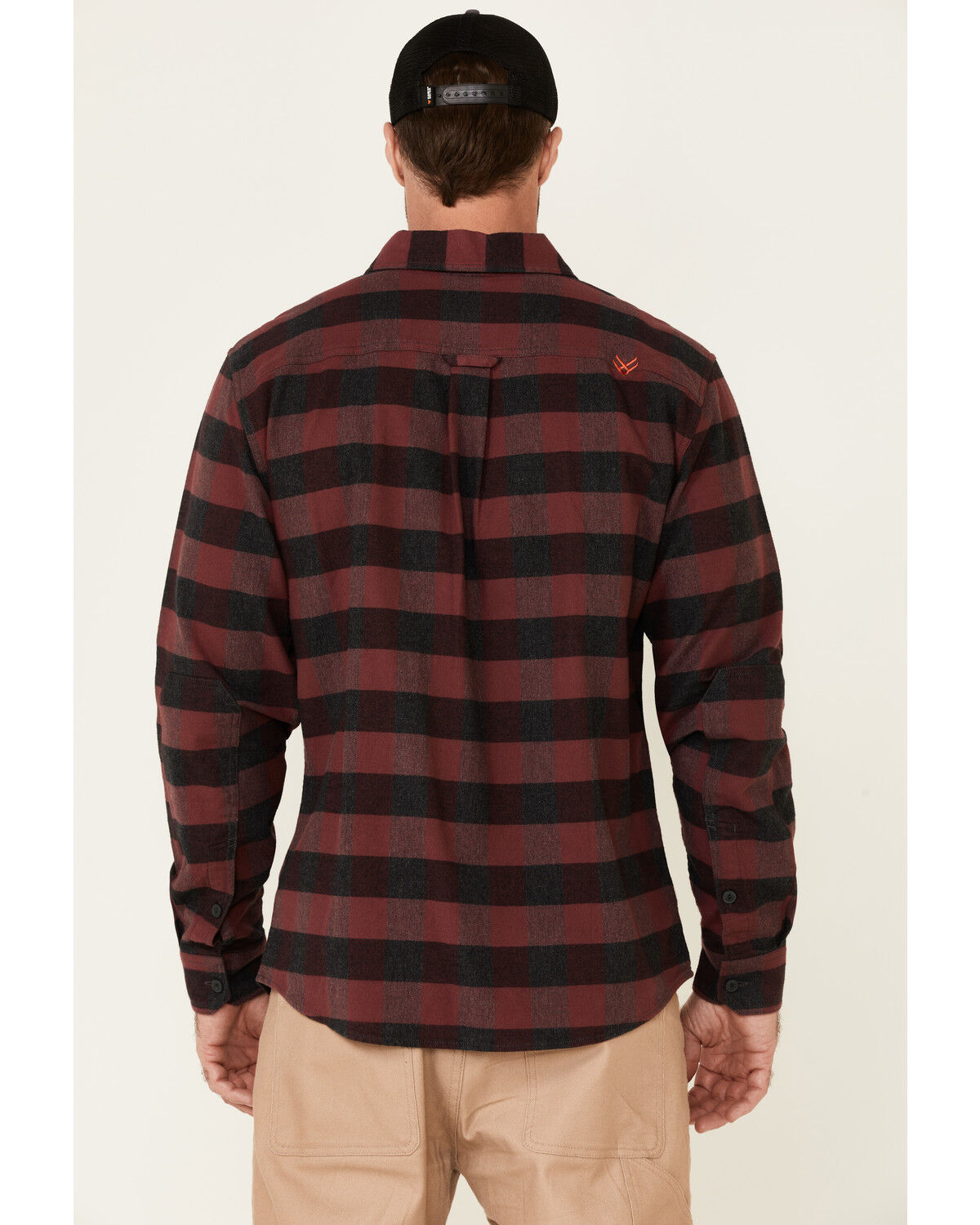 Image #4 - Hawx Men's Harris Stretch Plaid Print Long Sleeve Button Down Work Flannel Shirt - Tall, , hi-res