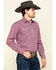 Stetson Men's Coffee Bean Geo Print Long Sleeve Western Shirt , Red, hi-res