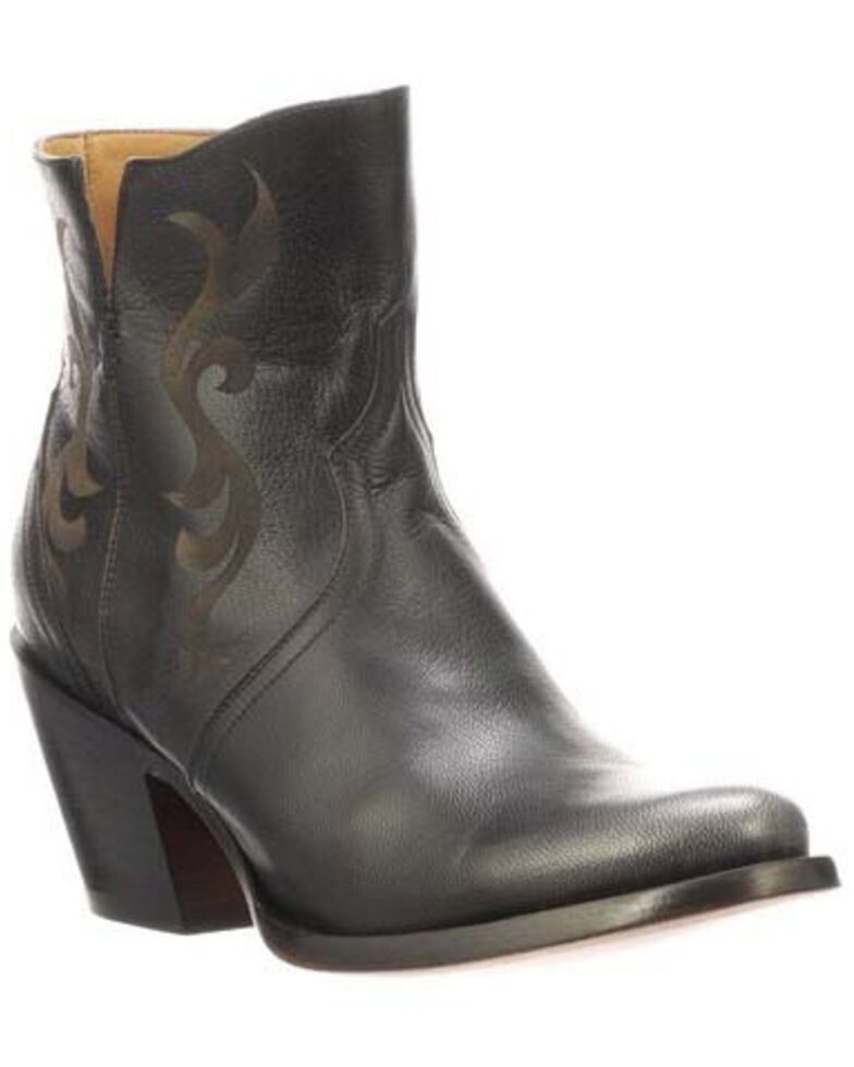 Lucchese Women's Alondra Fashion Booties - Round Toe, Black, hi-res