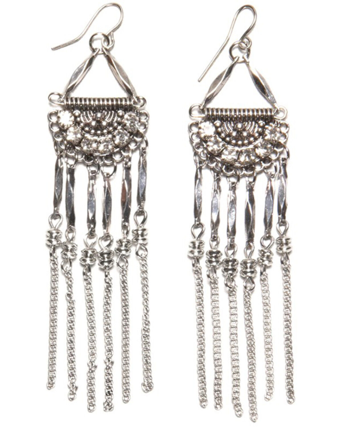 Image #1 - Cowgirl Confetti Women's Slinky Sparkle Earrings, Silver, hi-res