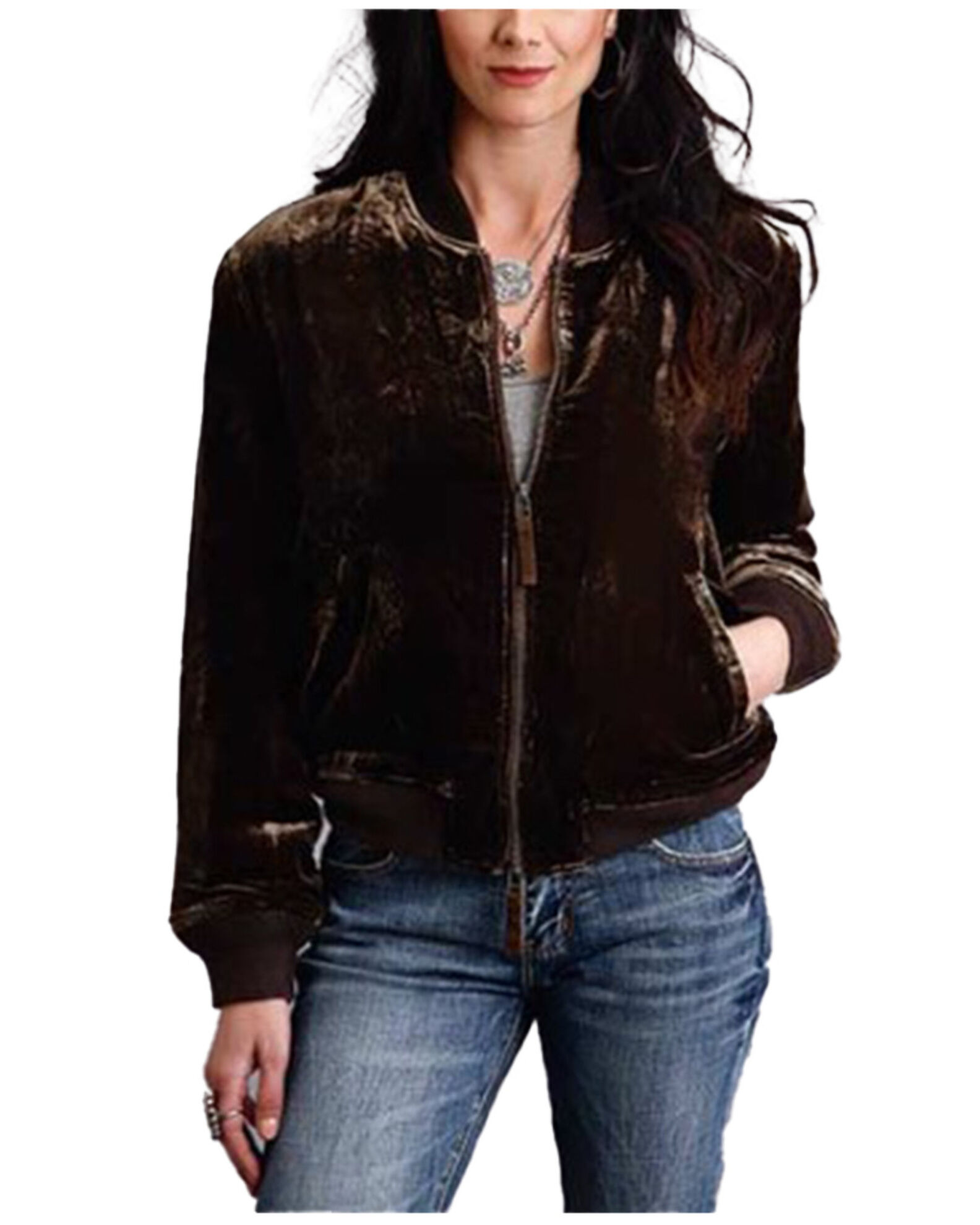 Velour bomber jacket womens on sale