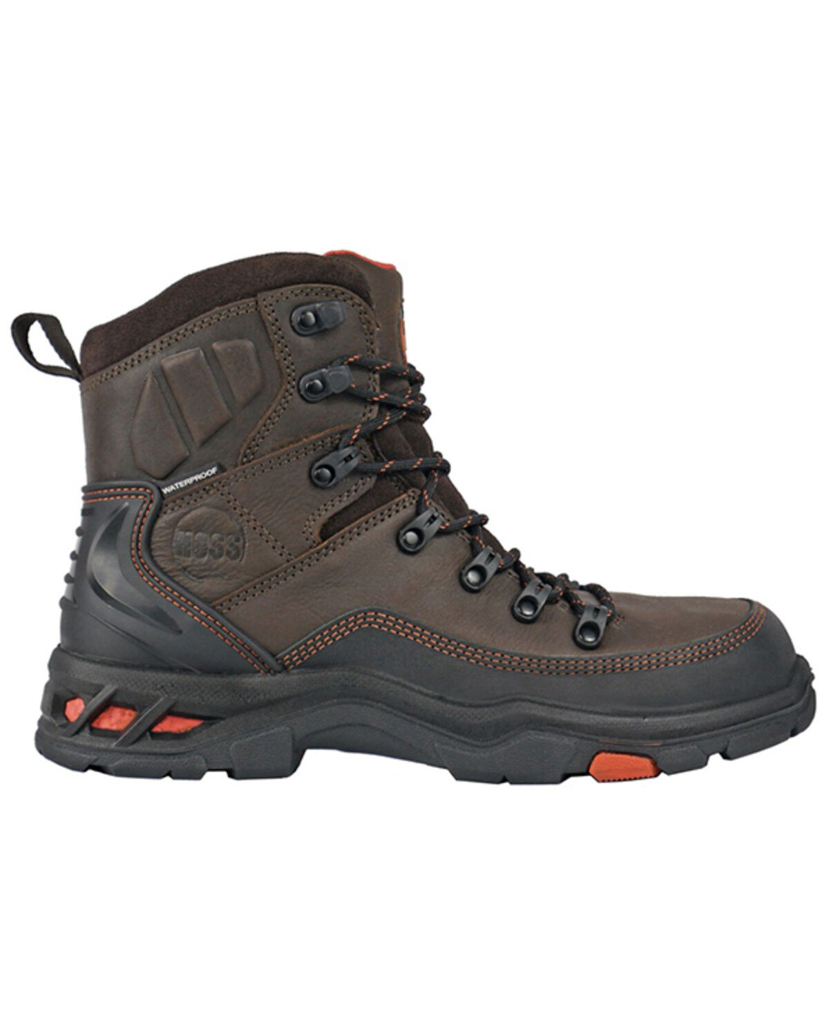 Image #2 - Hoss Men's Traverse 6" Lace-Up Waterproof Work Boots - Composite Toe, Brown, hi-res