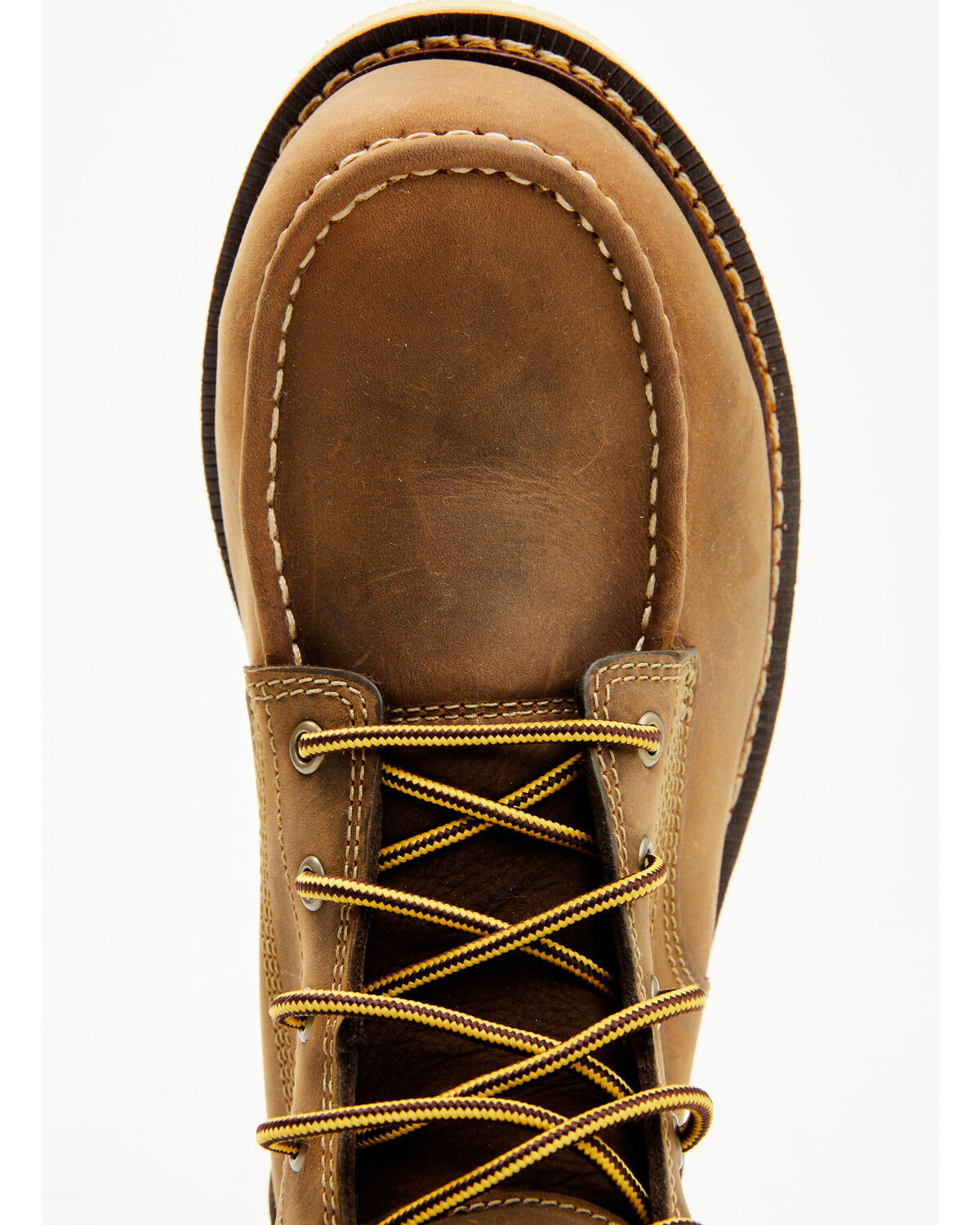 Image #6 - Hawx Men's 6" Moc Work Boots - Steel Toe, Brown, hi-res