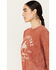Image #2 - Paramount Network's Yellowstone Women's Bucking Horse Crew Neck Sweatshirt, Rust Copper, hi-res