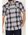 Image #3 - Moonshine Spirit Men's Wreckless Plaid Print Short Sleeve Snap Western Shirt , White, hi-res