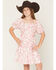 Image #1 - Trixxi Little Girls' Floral Print Puff Sleeve Midi Dress, , hi-res