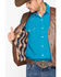 Image #9 - Cripple Creek Men's Whiskey Brown Faux Leather Vest, Med Brown, hi-res
