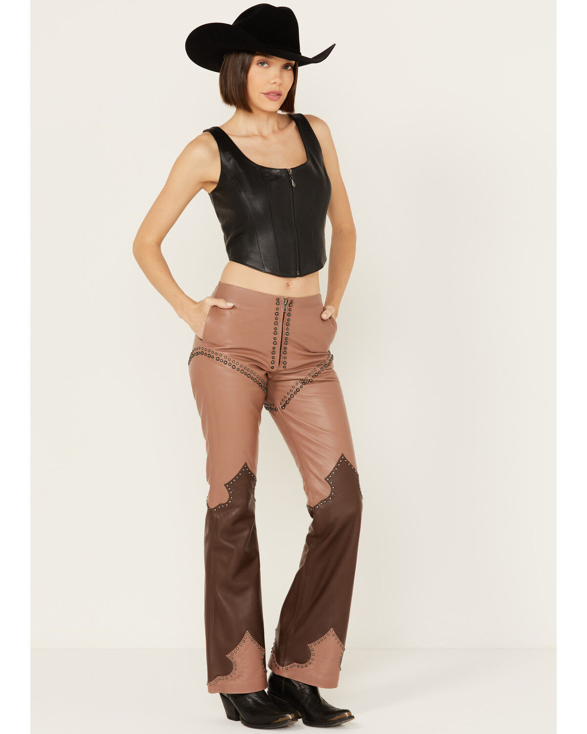 Image #1 - Understated Leather Women's Heart & Soul Pants, Chocolate, hi-res