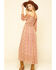 Image #2 - Molly Bracken Women's Pink Print Smock Midi Dress, , hi-res