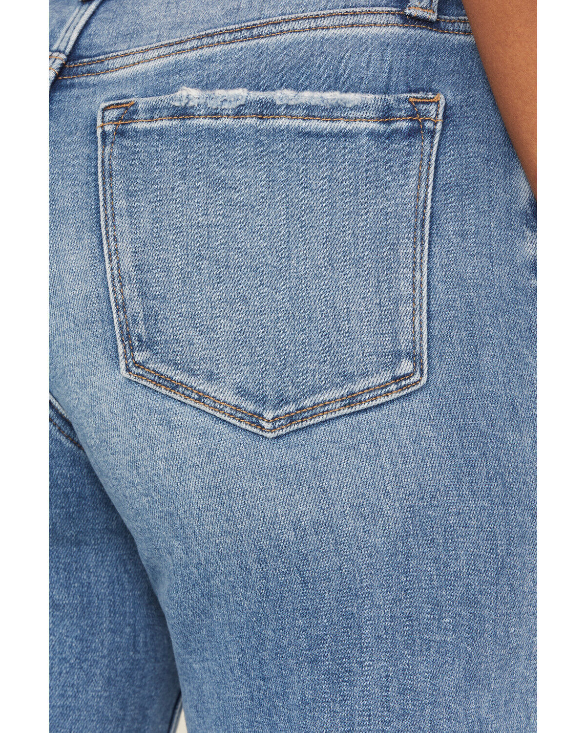 Image #4 - Vervet Women's Medium Wash High Rise Cuffed Wide Leg Denim Jeans, Medium Wash, hi-res