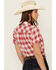 Image #4 - Ariat Women's Billie Jean Gingham Short Sleeve Button-Down Western Shirt, Red, hi-res