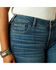 Image #4 - Ariat Women's Hasley Dark Wash Mid Rise Slim Trouser Denim Jeans - Plus, Dark Wash, hi-res