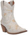 Image #1 - Dingo Women's Primrose Western Booties - Snip Toe, White, hi-res