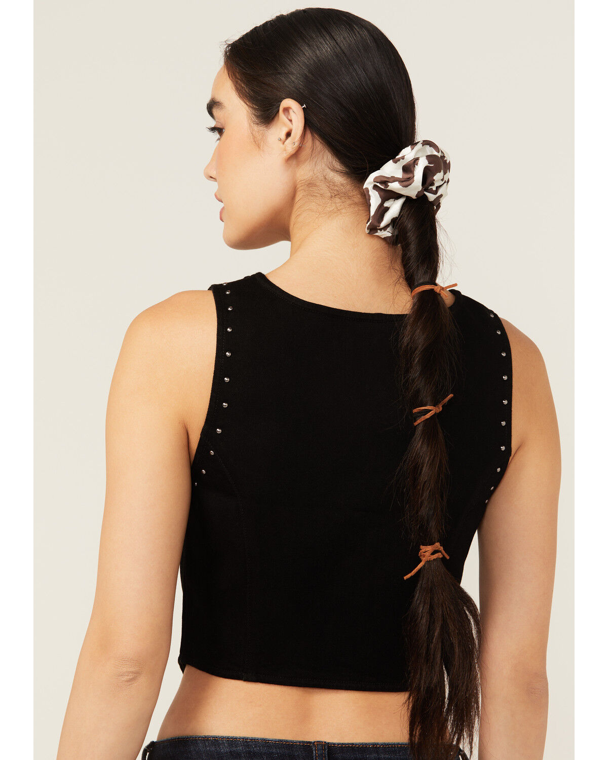 Image #1 - Idyllwind Women's Palmetto Cow Print Oversized Scrunchie Set - 2 Piece, Brown, hi-res