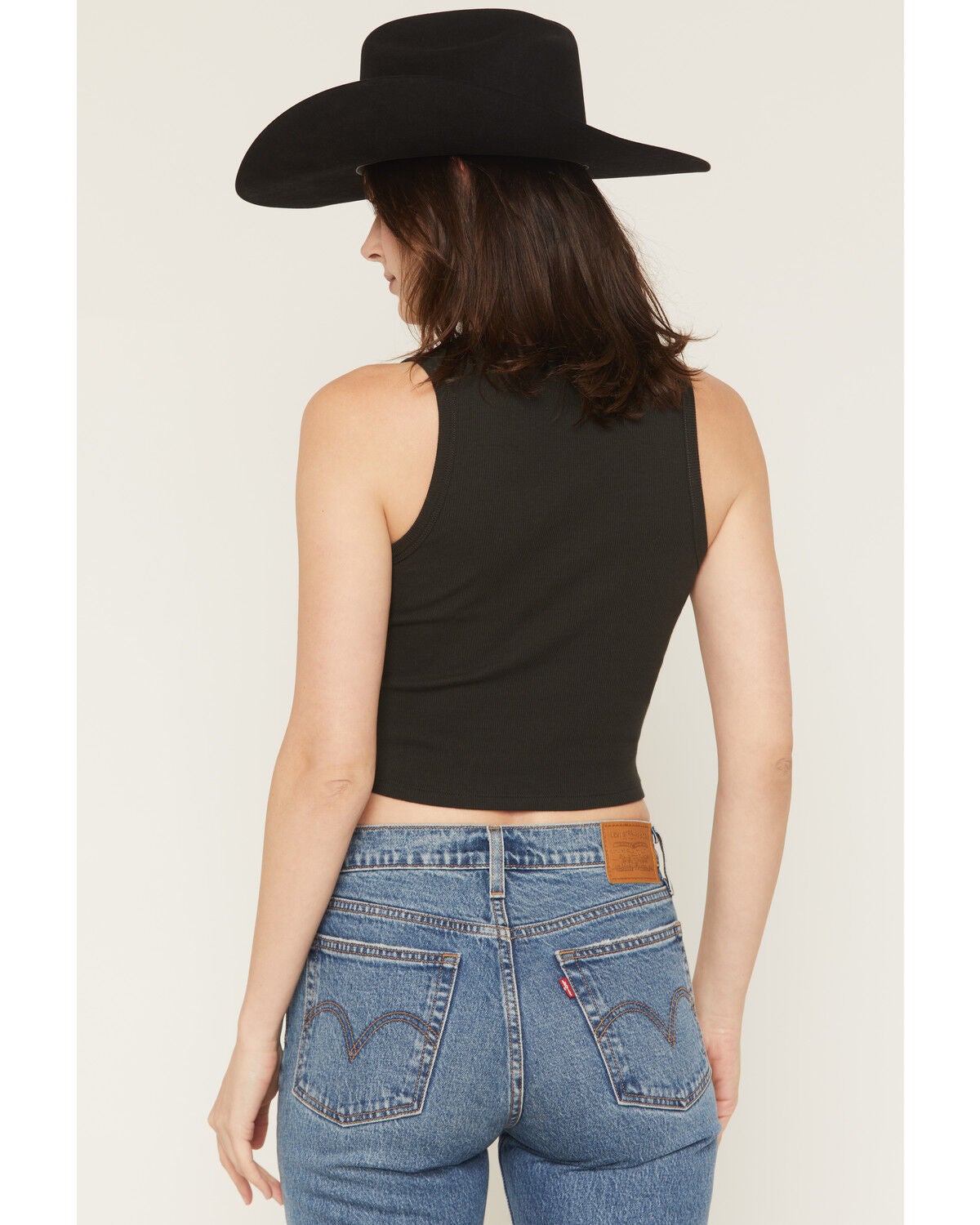 Image #4 - Originality Women's Cowgirl Graphic Tank, Black, hi-res