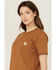 Image #2 - Carhartt Women's Loose Fit Heavyweight Short Sleeve Pocket Tee, Tan, hi-res