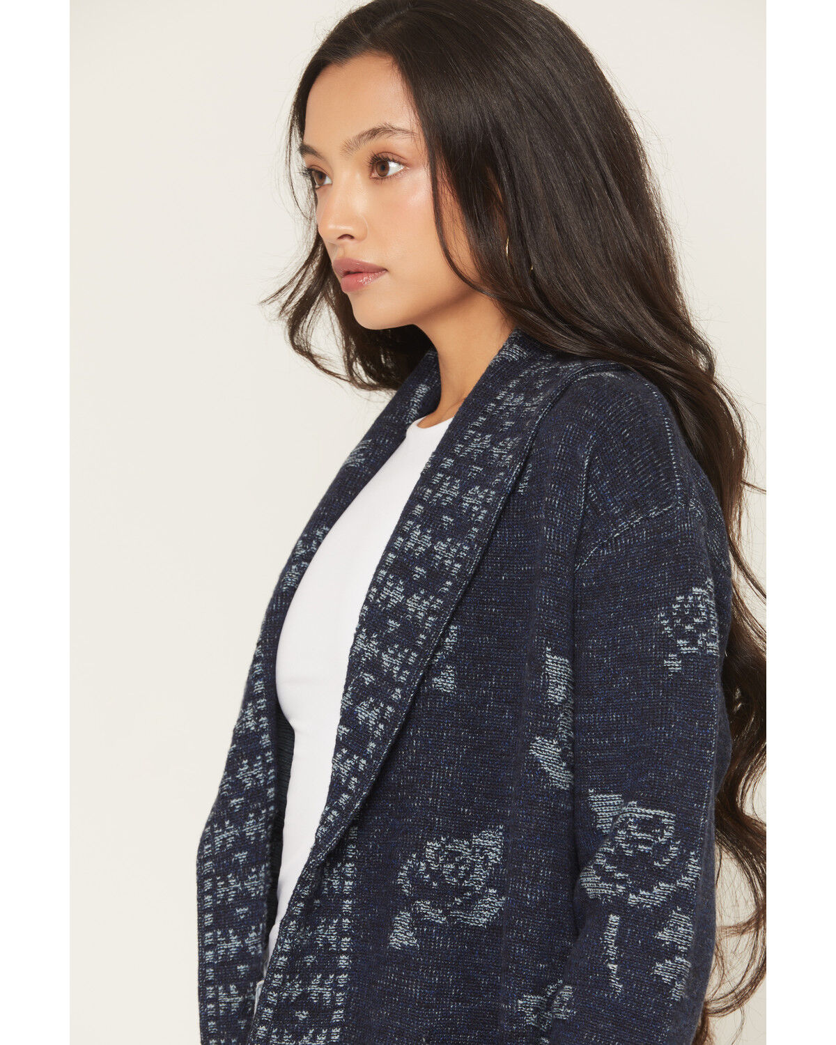 Image #2 - Idyllwind Women's Lauren Rose Cardigan Sweater, Indigo, hi-res