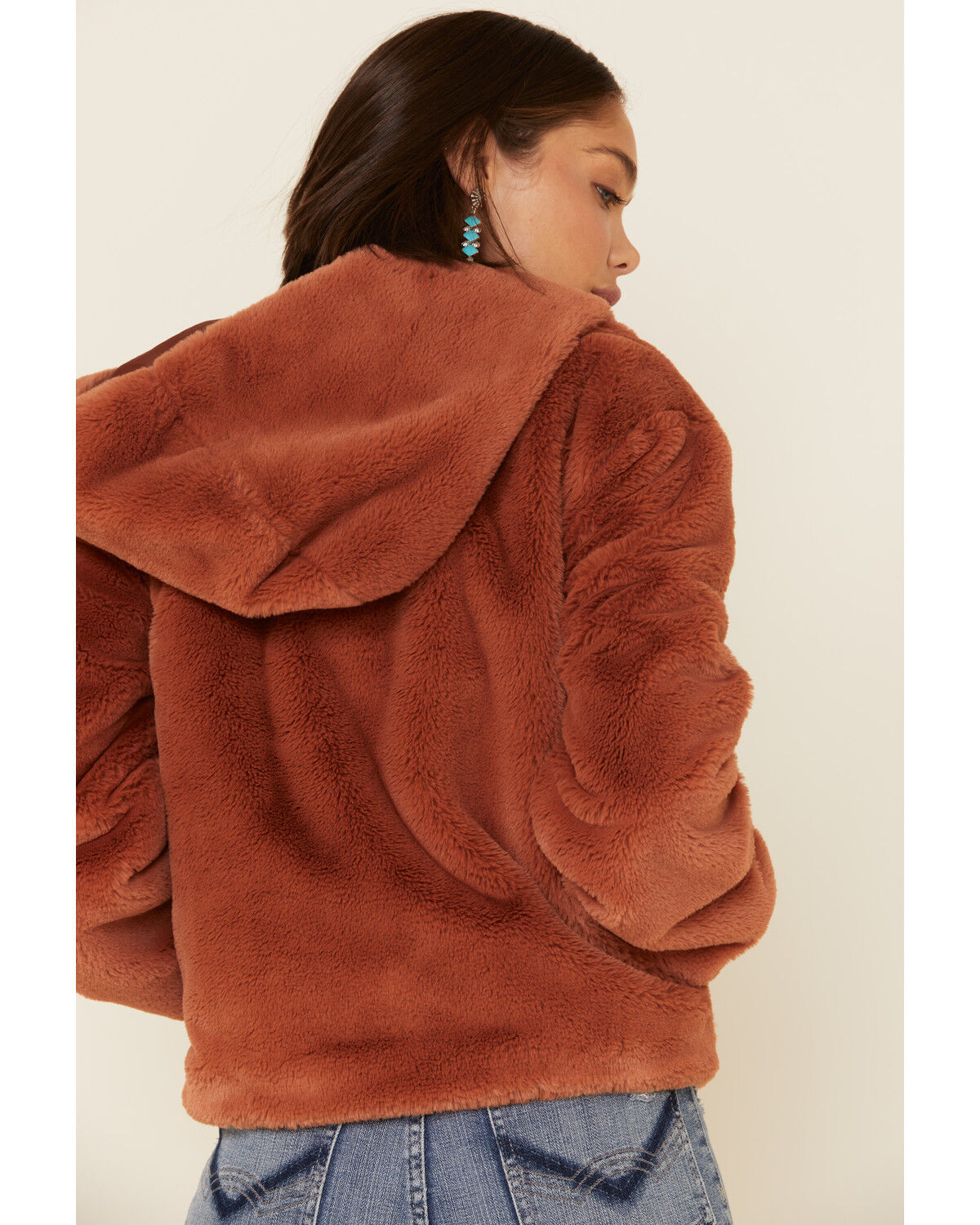 Image #4 - 26 International Women's Rust Faux Fur Hooded Jacket, , hi-res
