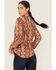 Image #5 - Wrangler x Lainey Wilson Women's Southwestern Print Long Sleeve Snap Western Shirt, Red, hi-res