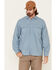 Image #1 - North River Men's Utility Outdoor Long Sleeve Button Down Western Shirt , Blue, hi-res