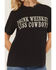 Image #3 - Shyanne Women's Drink Whiskey Kiss Cowboys Short Sleeve Graphic Tee, Black, hi-res