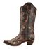 Circle G Women's Distressed Bone Dragonfly Embroidered Boots - Snip Toe, Brown, hi-res