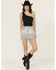 Image #1 - Blue B Women's Light Wash Fringe Mini Denim Skirt, Light Wash, hi-res