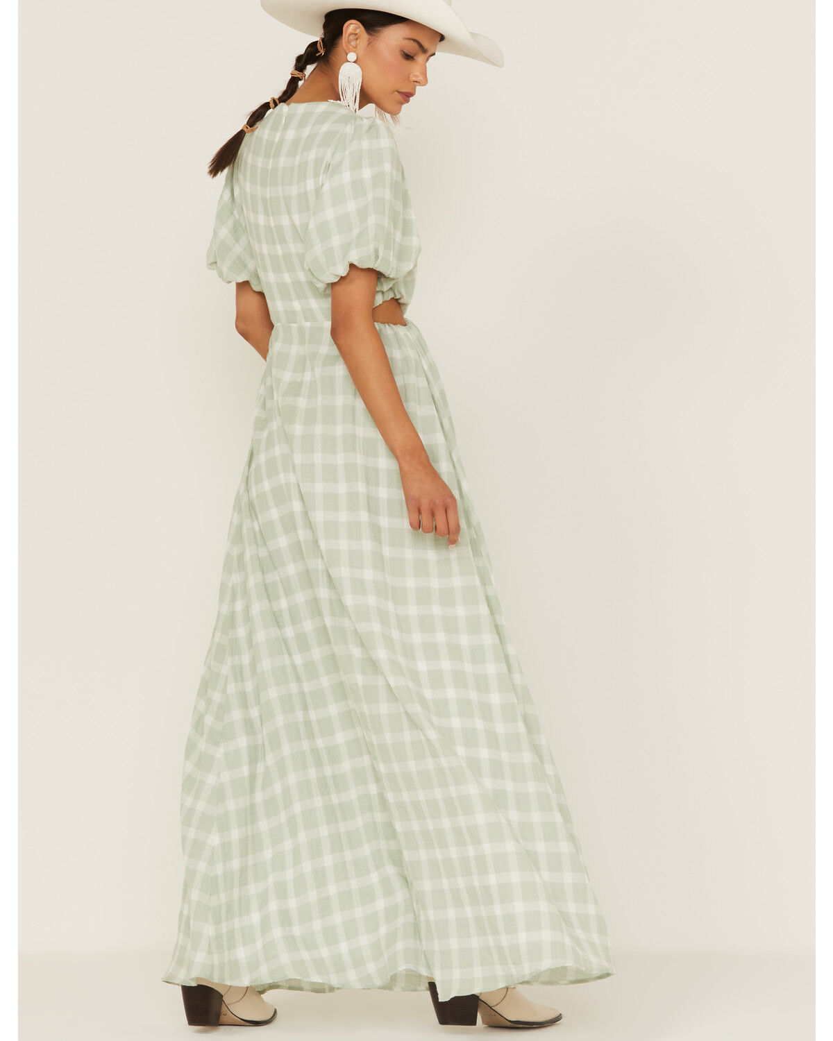 Image #4 - Show Me Your Mumu Women's Eloise Plaid Maxi Dress, Green, hi-res