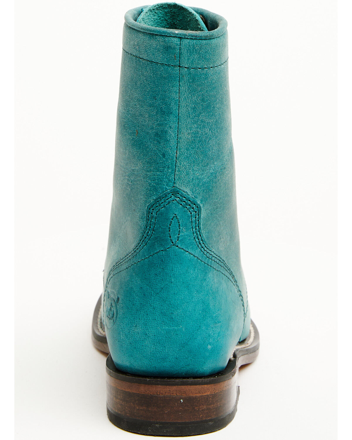 Image #5 - Justin Women's Mclean 7" Lace-Up Roper Boots - Round Toe, Turquoise, hi-res