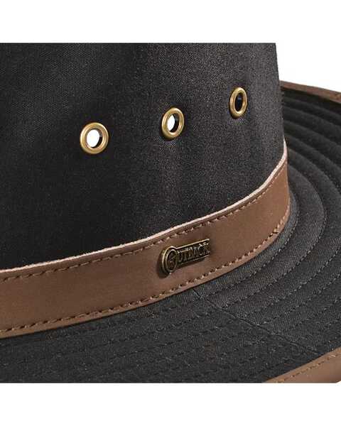 Image #2 - Outback Trading Co. Madison River UPF 50 Sun Protection Oilskin Hat, Black, hi-res