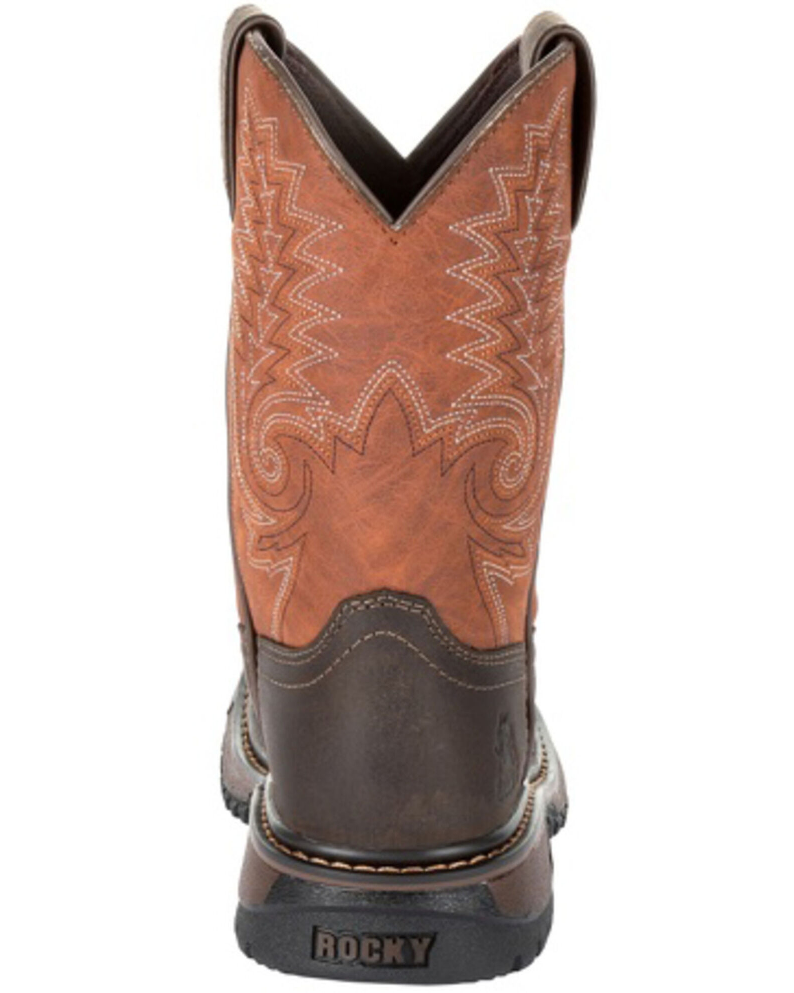 Image #4 - Rocky Boys' Ride FLX Western Boots - Square Toe, Chocolate, hi-res
