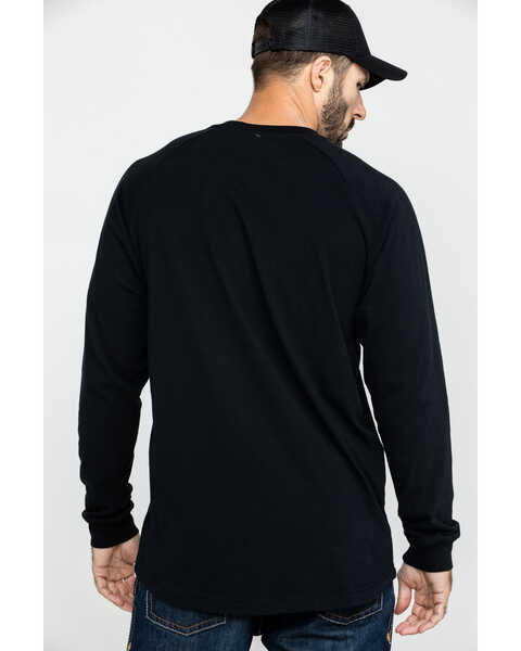 Ariat Men's Black Rebar Cotton Strong Graphic Long Sleeve Work Shirt - Big & Tall , Black, hi-res