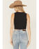 Image #4 - Ashley Vintage Charm by 26 International Women's Bow Tie Denim Vest, Black, hi-res