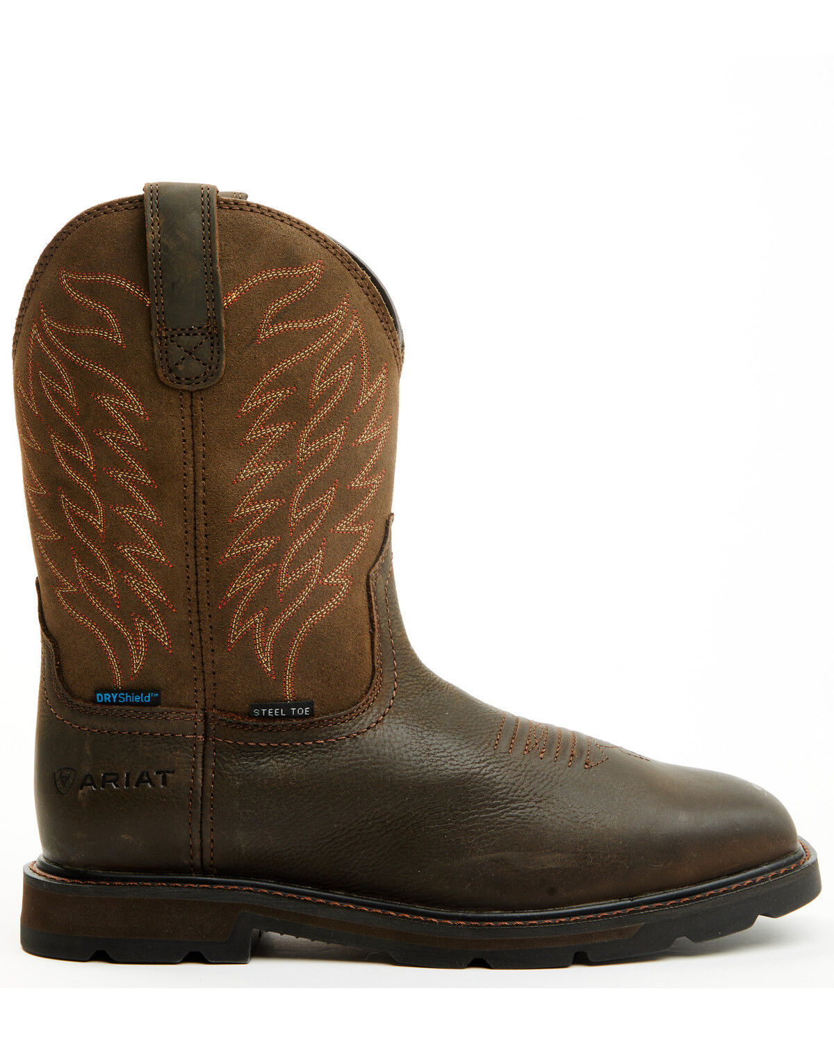 Image #2 - Ariat Men's Groundbreaker H20 Western Boots - Steel Toe, Dark Brown, hi-res
