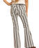 Image #1 - Rock & Roll Denim Girls' Striped Flare Jeans, Multi, hi-res
