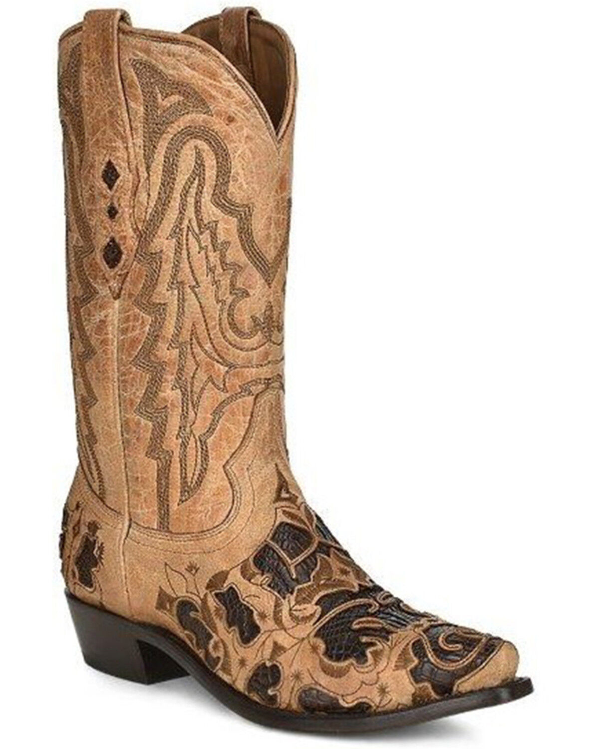 Image #1 - Corral Men's Exotic Alligator Western Boots - Snip Toe, Sand, hi-res